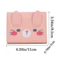 Women Tri-fold Solid Color Purses Card Holder Short Wallet Money Bag