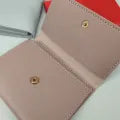 Simple PU Leather Girl Credit Card Holder Triple Fold Solid Color Small Coin Purse Ultra-thin Female Wallet