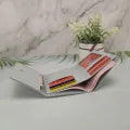 Simple PU Leather Girl Credit Card Holder Triple Fold Solid Color Small Coin Purse Ultra-thin Female Wallet