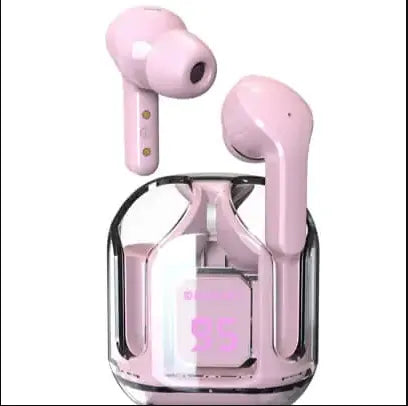 Air 31 TWS Pink Airpods Sound & High Quality Touch Sensors True Stereo Headphones with Built in Mic 10m Transmission Bluetooth Wireless Earbuds , Charging Case Sport Headset for all Bluetooth Smart devices