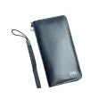 Stylish PU Leather Long Wallets for Women Card Holder Single Zipper Clutch Purses Heart Embroidery Money Bag Wallet For Girls ,